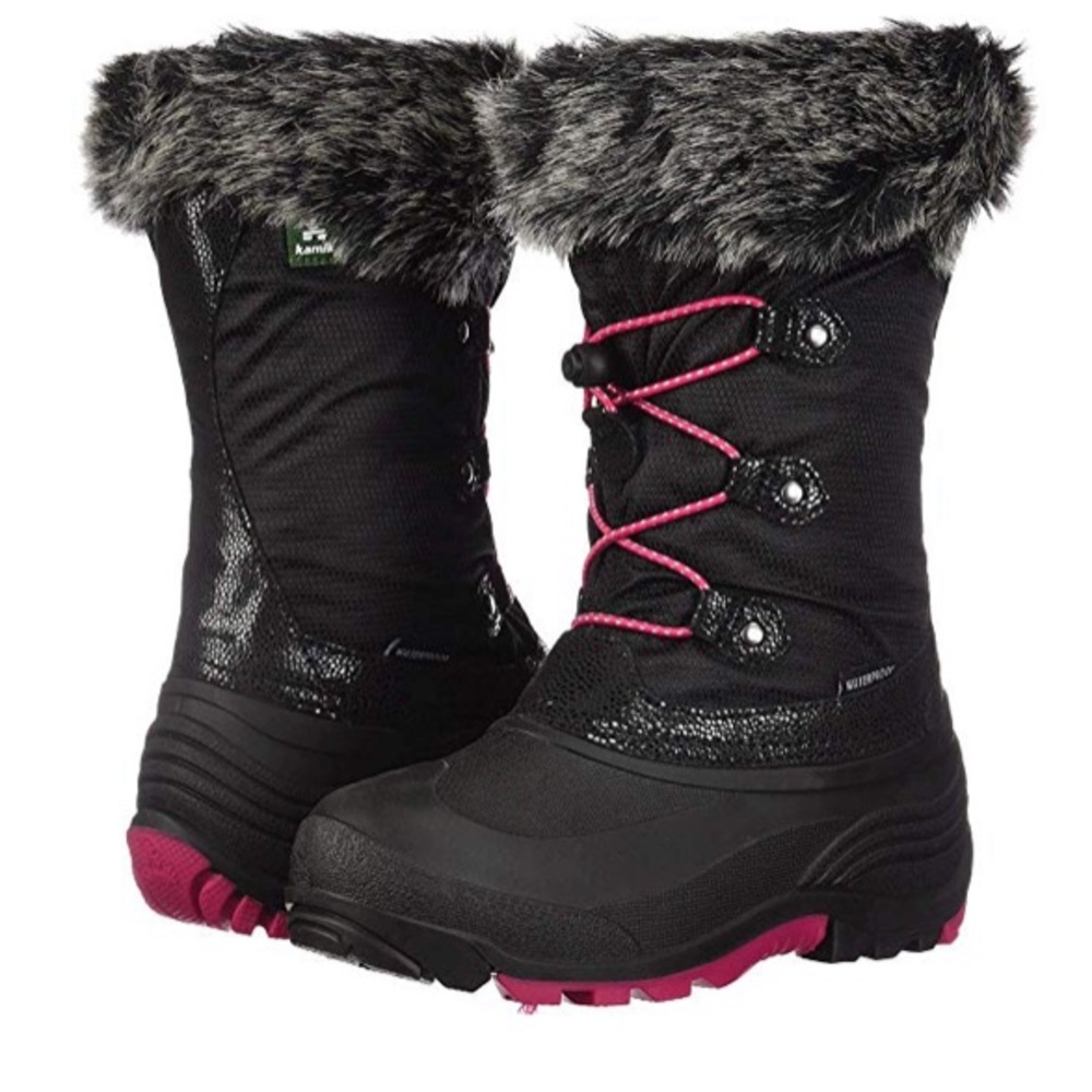Kamik Snow Boots with Faux Fur Trim Size 12